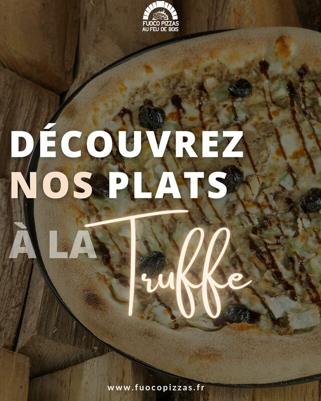 Vous êtes un amoureux de la Truffe ? 🍄✨ On vous fais la liste de nos plats composés de truffe :

✨ Pizza La Drôme 
✨ Pizza La Pinède 
✨ Panuzzo PanuPesto

Découvrez nos pizzas et panuzzos sur notre site web : www.fuocopizzas.fr 

 #pizza #truffe #truffenoire #pizzatruffe #cremetruffe #livraisonpizza #pizzalover #bonappetit #pizzatime #pizzapizzapizza #grenobleresto #greboblefoodie #échirollescity #lovefoodies #pizzaitalie #foodlove #freshfood